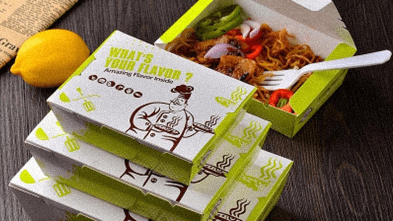 Paper Lunch Box Kotak  Packaging Produk kemasan makanan 